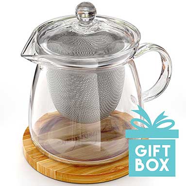 Glass Teapot with Coaster