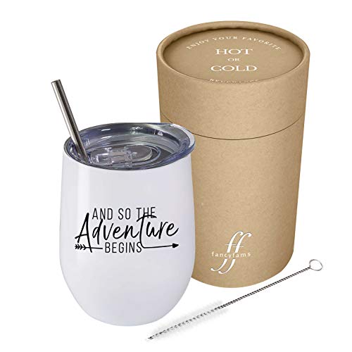 And So The Adventure Begins Wine Tumbler