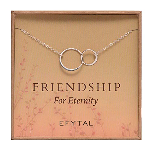 Efy Tal Sterling Silver Interlocking Friendship for Eternity Necklace