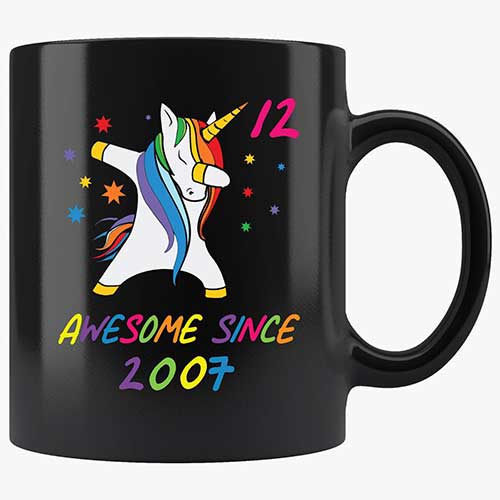 Funny 12th Birthday Unicorn Mug