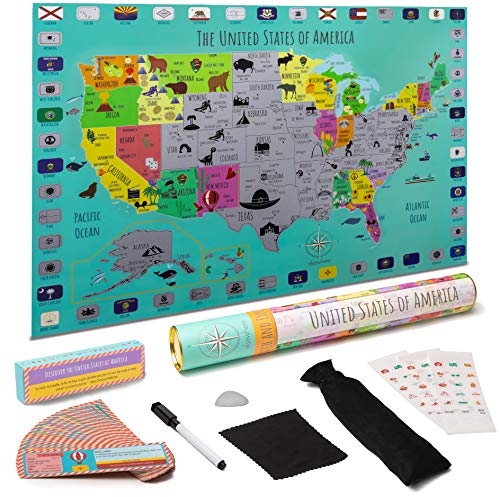 Geo-Literacy USA Scratch-Off Map