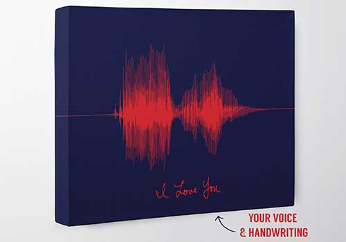 I Love You Voice Art Canvas