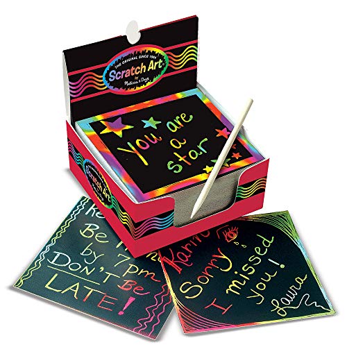 Melissa and Doug Scratch Art Box of Rainbow Mini Notes