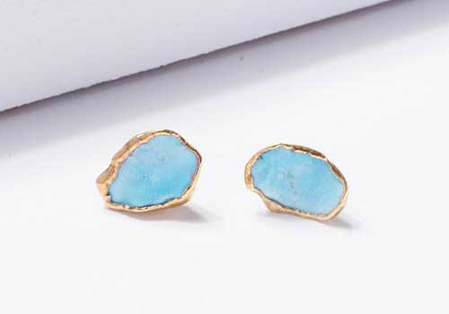 Raw Turquoise Earrings