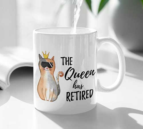 The Queen has Retired Mug