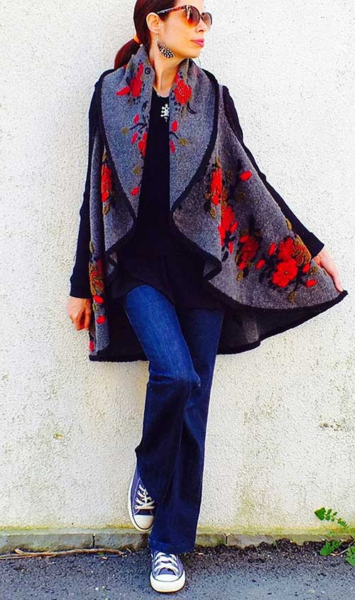 Women Outerwear Long Felt Jacket