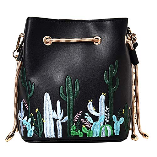 Mini Bucket Purse with Cacti