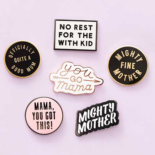Enamel Pin Set for a New Mom