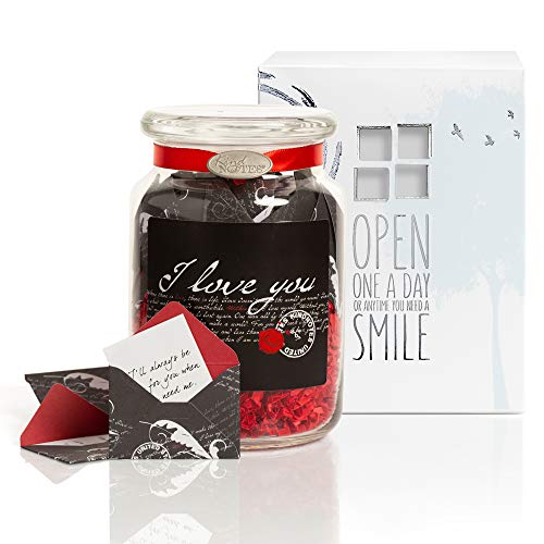 Glass Keepsake Gift Jar with Love Messages from KindNotes