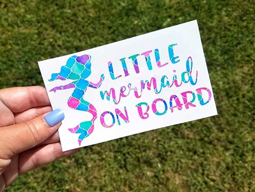 Little Mermaid on Board Car Decal