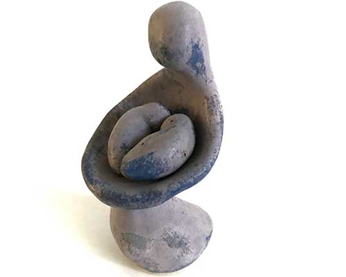 Mama and Baby Ceramic Sculpture