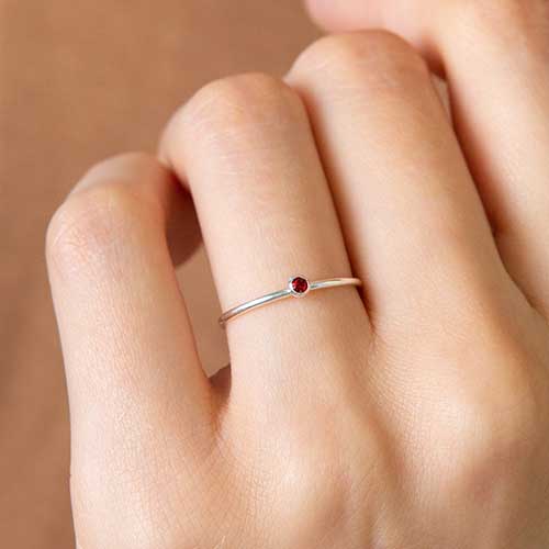 Minimalist Birthstone Ring