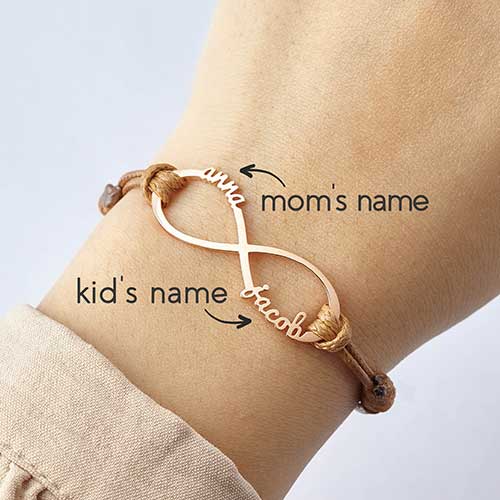 New Mom Personalized Eternity Bracelet