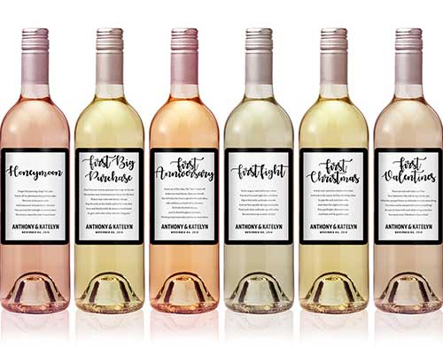 Wedding Milestone Wine Labels