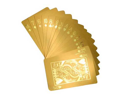 24 Karat Gold Dipped Poker Cards