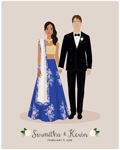 Customized Wedding Couple Portrait