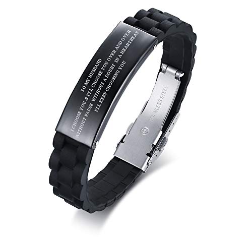 Meaningful Black Silicone Bracelet