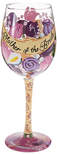 Mother of the Bride Hand Painted Wine Glass