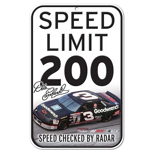 NASCAR Plastic Speed Limit Sign