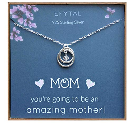 Sterling Silver Necklace for Moms to Be