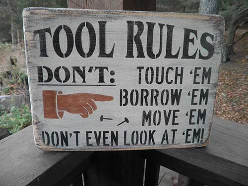 Tool Rules Shop Sign