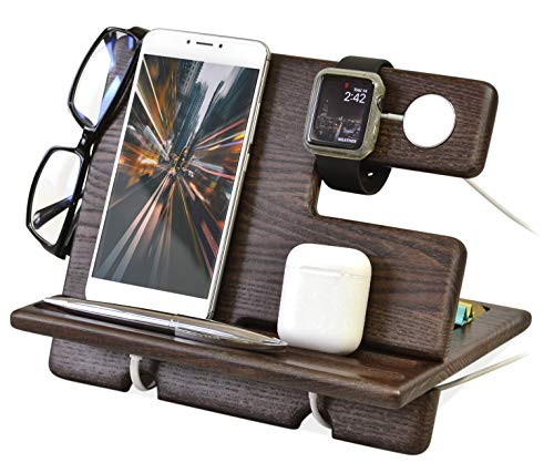 Wood Phone Docking and Charging Station