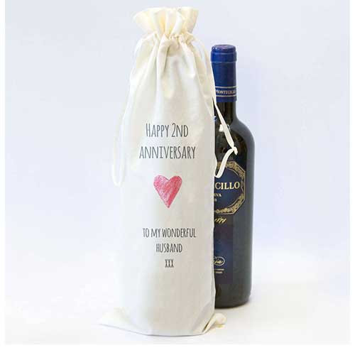 Custom Cotton Wine Bottle Bag