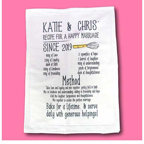 Happy Marriage Tea Towel