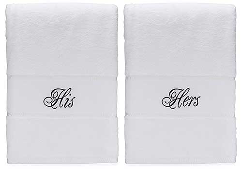 His and Hers Cotton Bath Towels