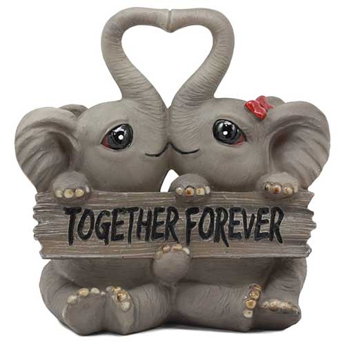 Kissing Elephant Figurine