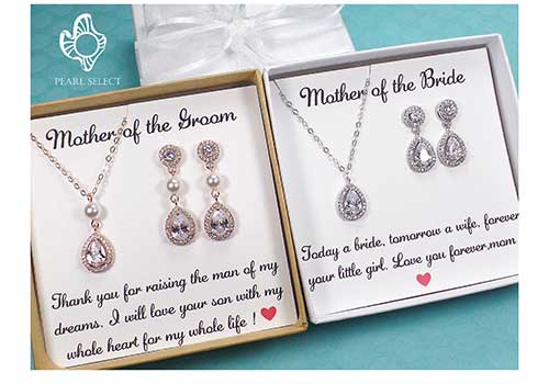 Mother of the Groom Earring and Necklace Set