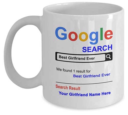 Personalized Google Search Girlfriend Mug