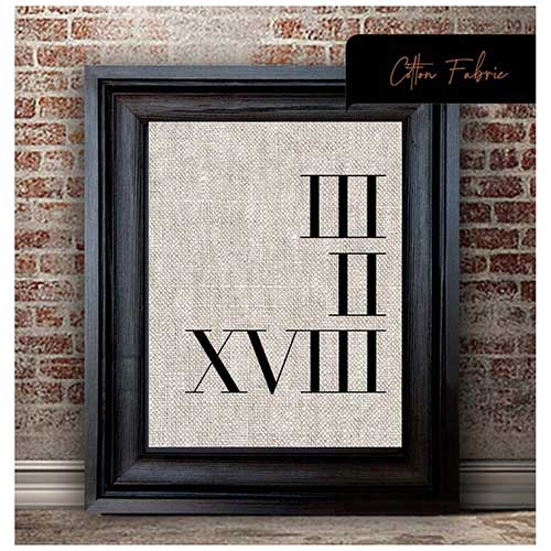 Roman Numerals Anniversary Art