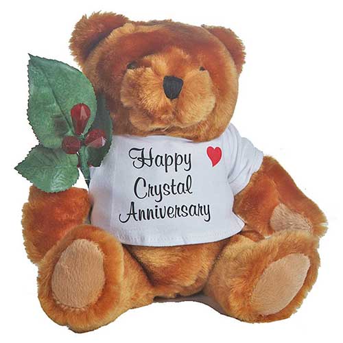 15th Crystal Anniversary Plush Teddy Bear