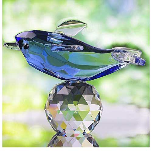 Blue Crystal Dolphin Figurine Paperweight
