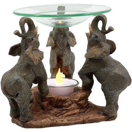 Elephant Oil Warmer Statue