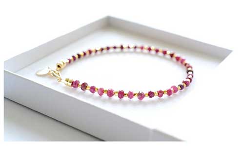 Gold Ruby Bracelet