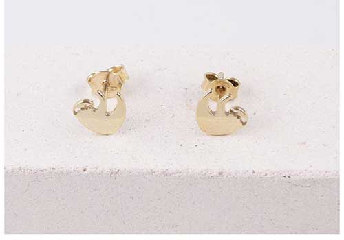 Gold Sloth Earrings