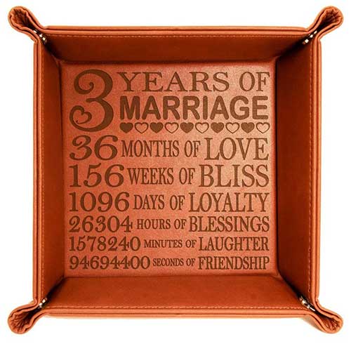 Leather Anniversary Tray