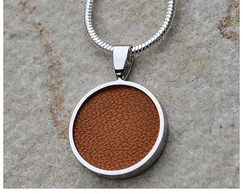 Leather Round Necklace