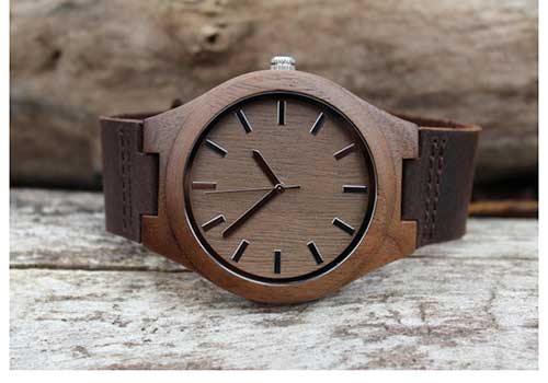 Leather and Wood Watch