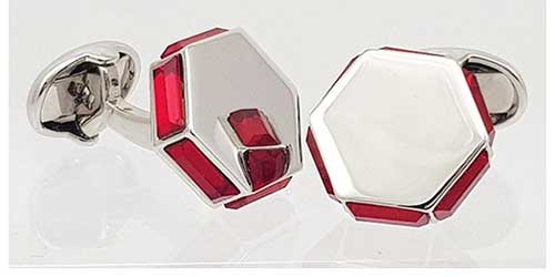 Ruby Crystal Cufflinks