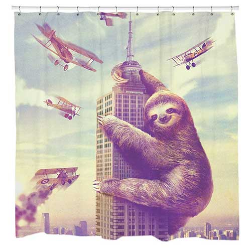 Sloth King Kong Shower Curtains