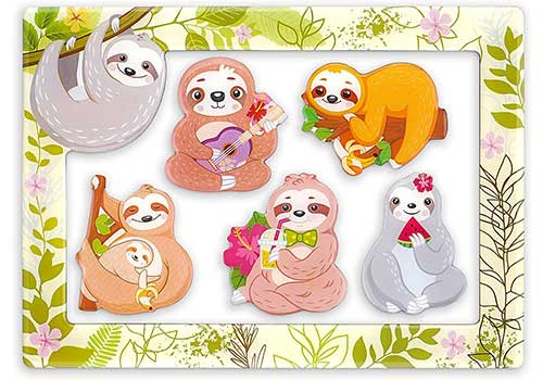 Sloth Refrigerator Magnet Photo Frame Set