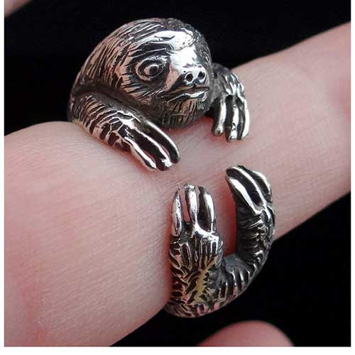Sterling Silver Sloth Ring