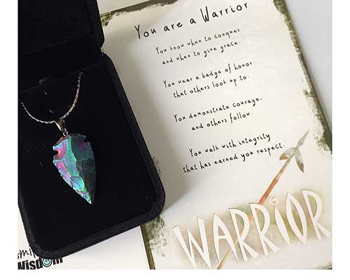 Agate Arrowhead Strong Warrior Gift Set