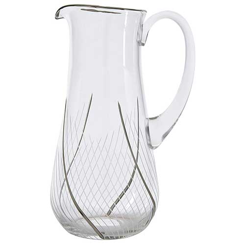 Crystal Pitcher with Platinum Detailing