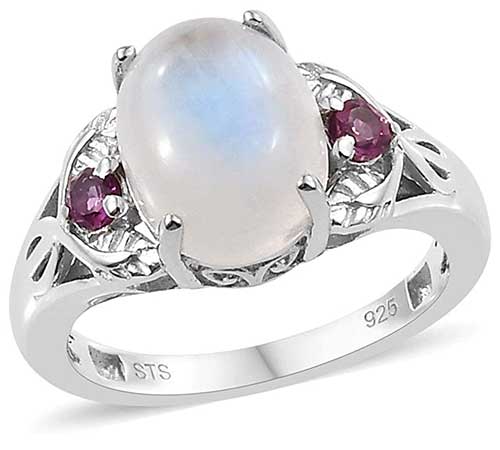 Platinum Plated Moon Ring