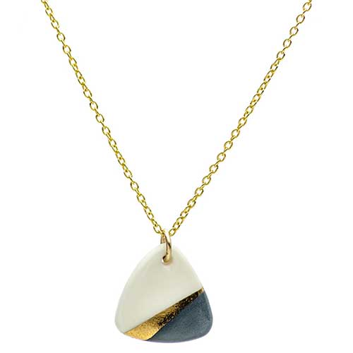 Porcelain Ray Gray Necklace