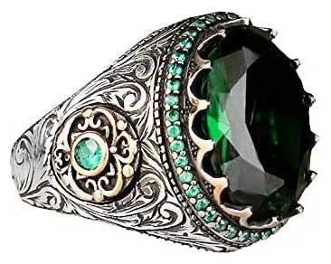 Stately Emerald Ring for Men